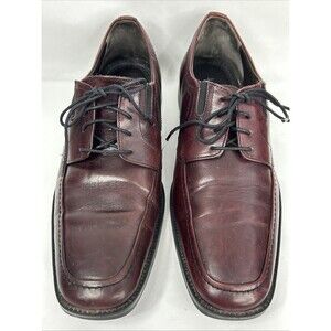 Johnston & Murphy Cap Toe Dress Shoes Mens 10.5 M Burgundy Leather